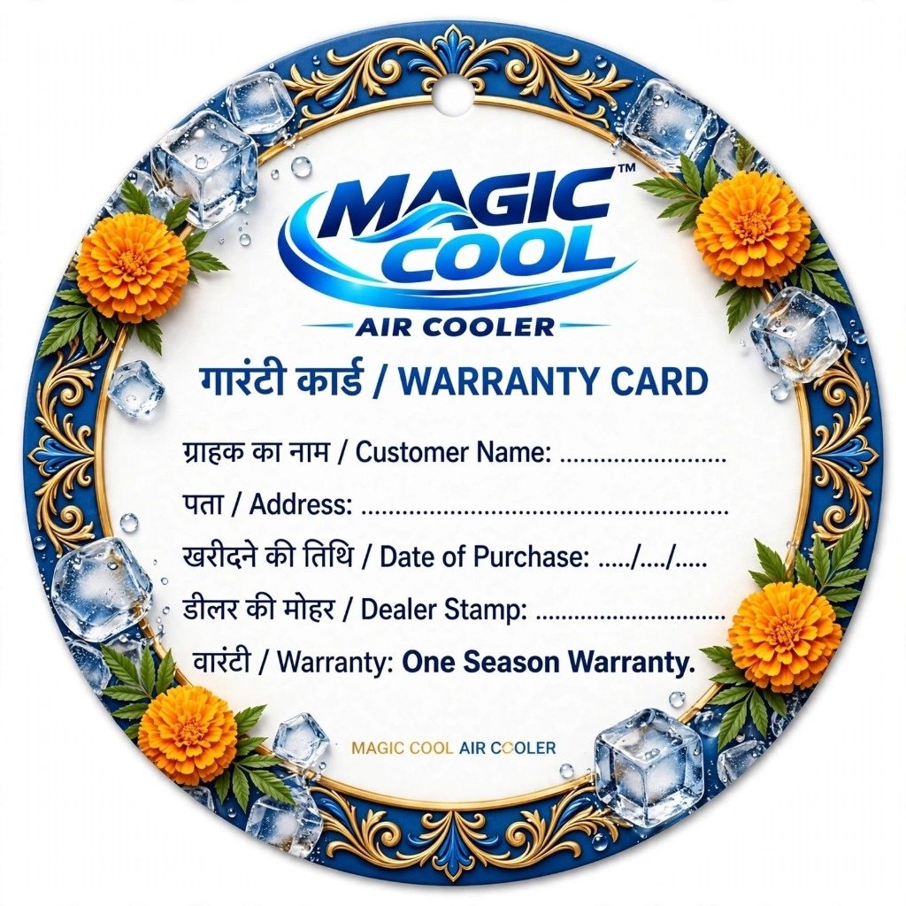 Magic Cool Official Warranty Card Back Tag